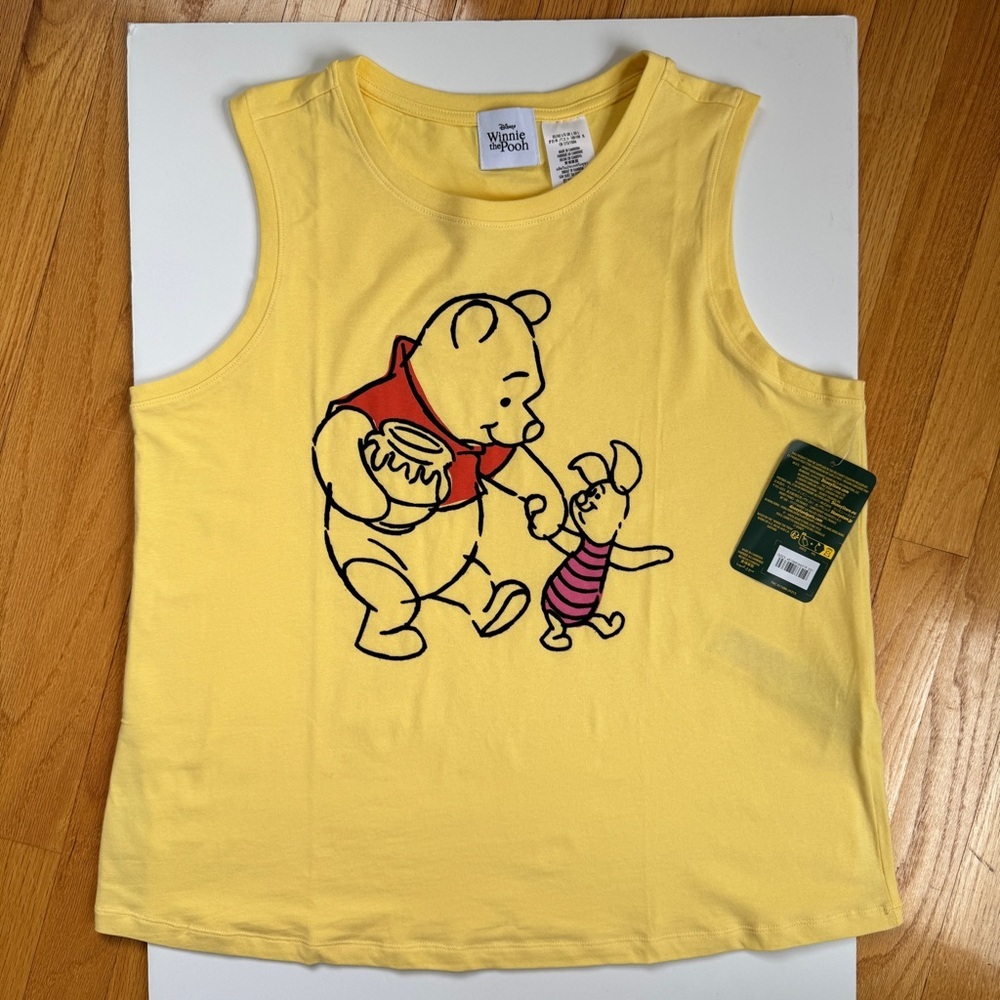Disney Women’s  Winnie the Pooh & Piglet Graphic Tank Top Size L NWT - Picture 4 of 12